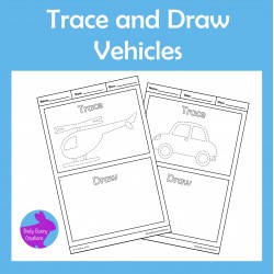 Trace and Draw Vehicles Fine Motor skills Activity